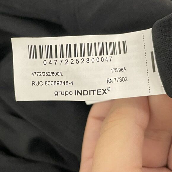 Zara Womens Long Dress Large Black Sequined Long Sleeve High Neck 4772/252 NWOT - Picture 15 of 16